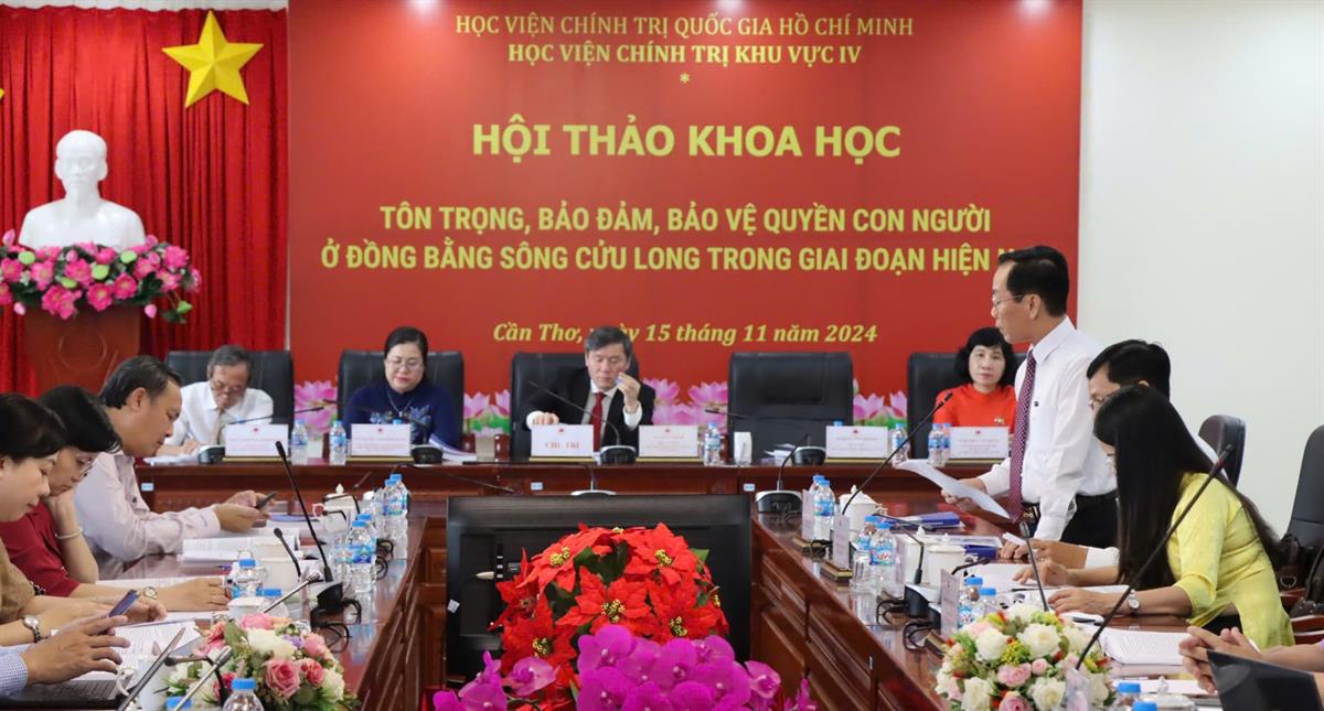 Hội thảo khoa học: “Tôn trọng, bảo đảm, bảo vệ quyền con người ở đồng  bằng sông cửu Long trong giai đoạn hiện nay”